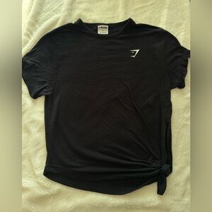 Gymshark Black Training Tie Crop Top Size Small